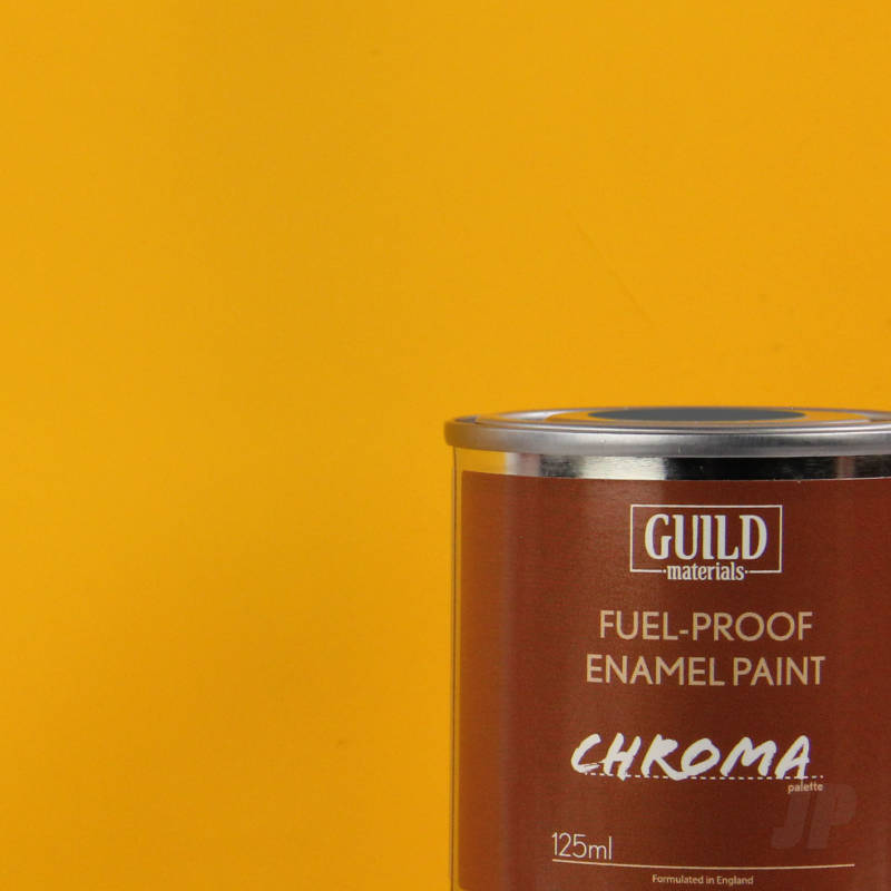 Guild Materials Matt Enamel Fuel-Proof Paint Chroma Cub Yellow (125ml Tin)