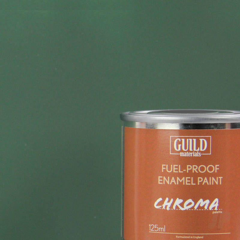 Guild Materials Matt Enamel Fuel-Proof Paint Chroma Dark Green (125ml Tin)