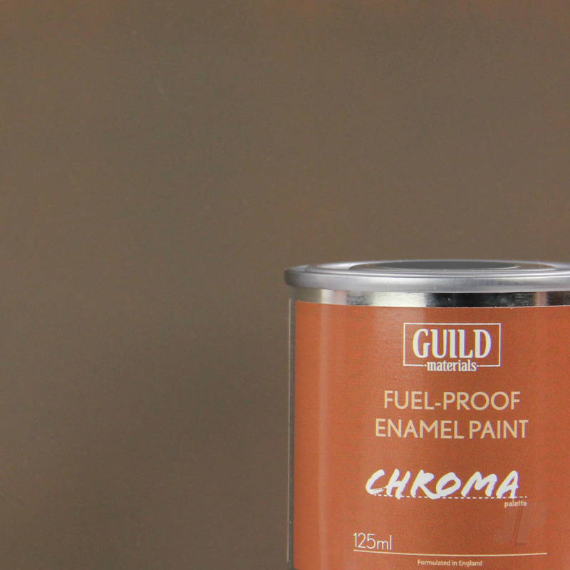 Guild Materials Matt Enamel Fuel-Proof Paint Chroma PC10 Dirty Brown (125ml Tin) GLDCHR6316