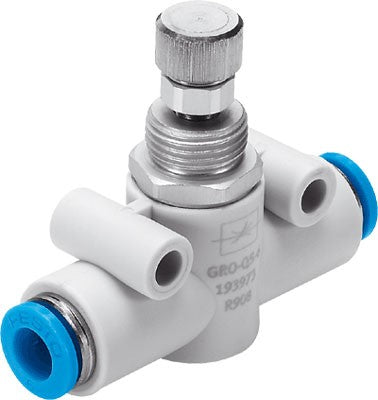 Festo Flow control valve for 3mm Festo Tube ideal for reducing air retract speed