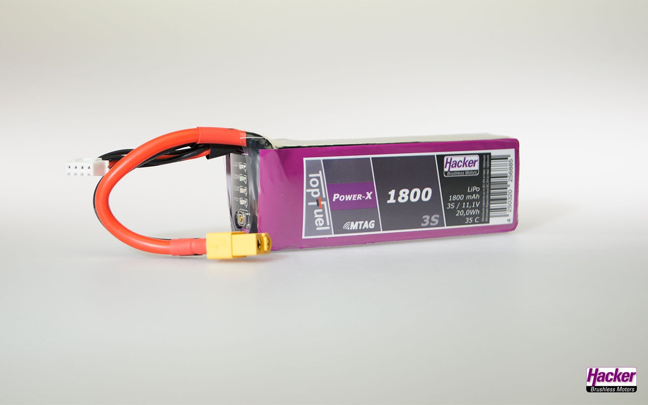 Hacker TopFuel 3S Power-X 1800mAh MTAG LiPo Battery 91800361
