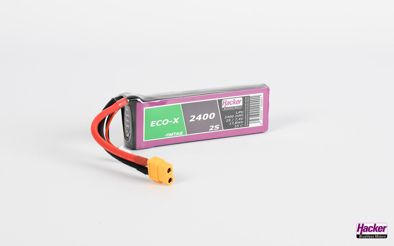 Hacker TopFuel ECO-X 2S 2400mAh 25C LiPo Battery With MTAG 92400231