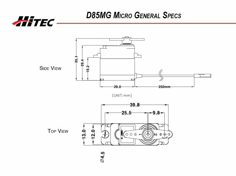 Hitec D85MG Mighty Micro With Metal Gears Servo
