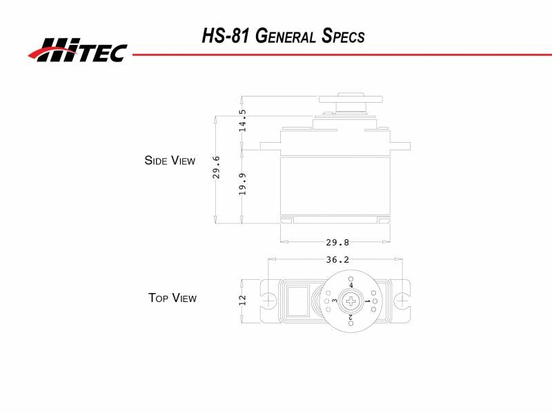 Hitec HS-81 Micro Servo Speed Torque Hybrid I.C.