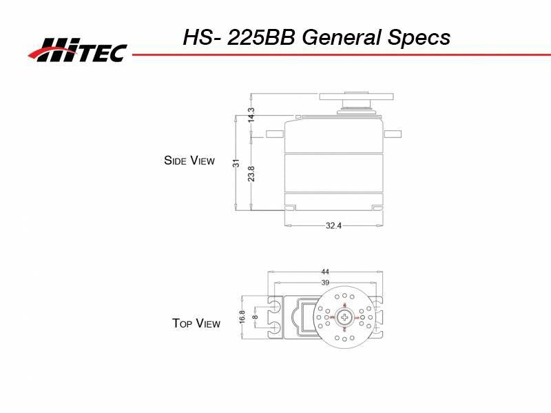 Hitec HS225BB Mighty Mini Servo High Torque & Speed