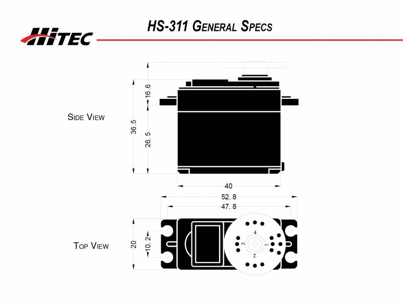 Hitec HS311 Standard Servo (High Impact Gears)