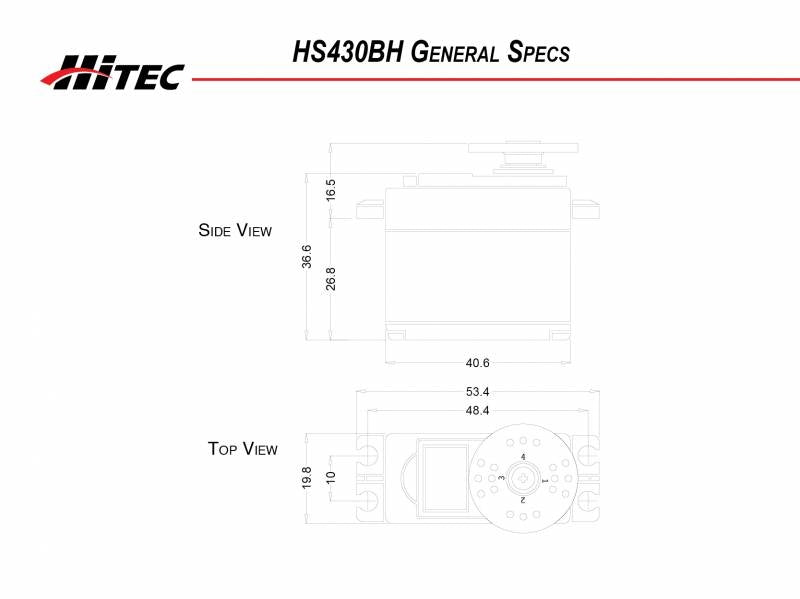 Hitec HS430BH High Voltage (HV) Analog Standard Servo