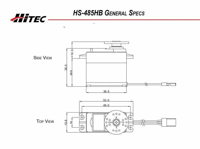 Hitec HS485HB Standard Servo Deluxe Dual BB