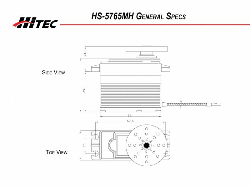 Hitec HS5765MH Digital Mega 1/4 Scale Servo 2219520