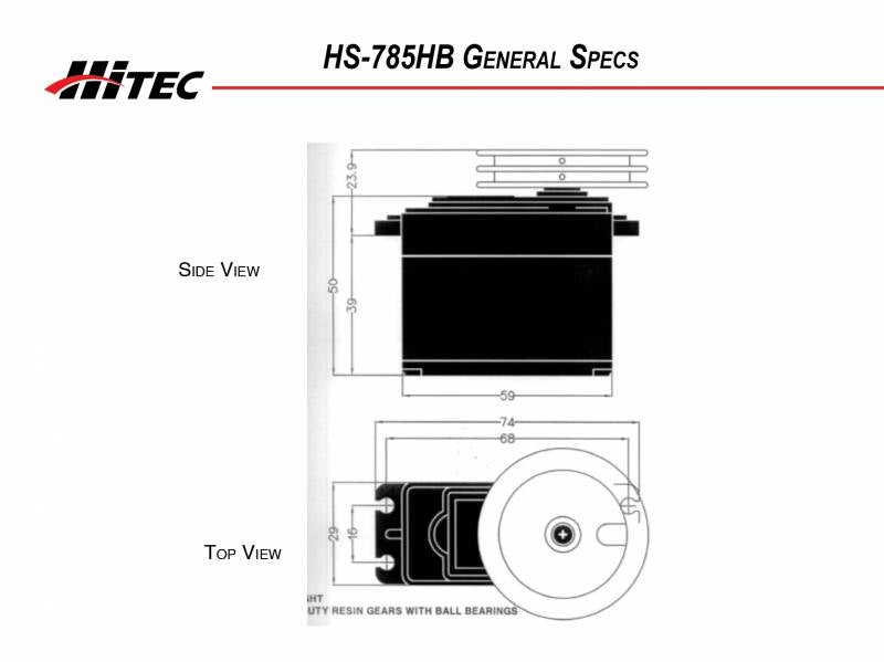 Hitec HS785HB Quarter Scale Winch Servo Karbonite 2215510