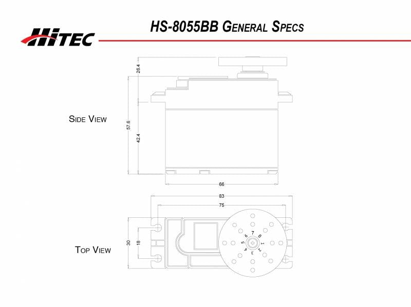 Hitec HS805BB Mega Quarter Scale Dual BB Servo