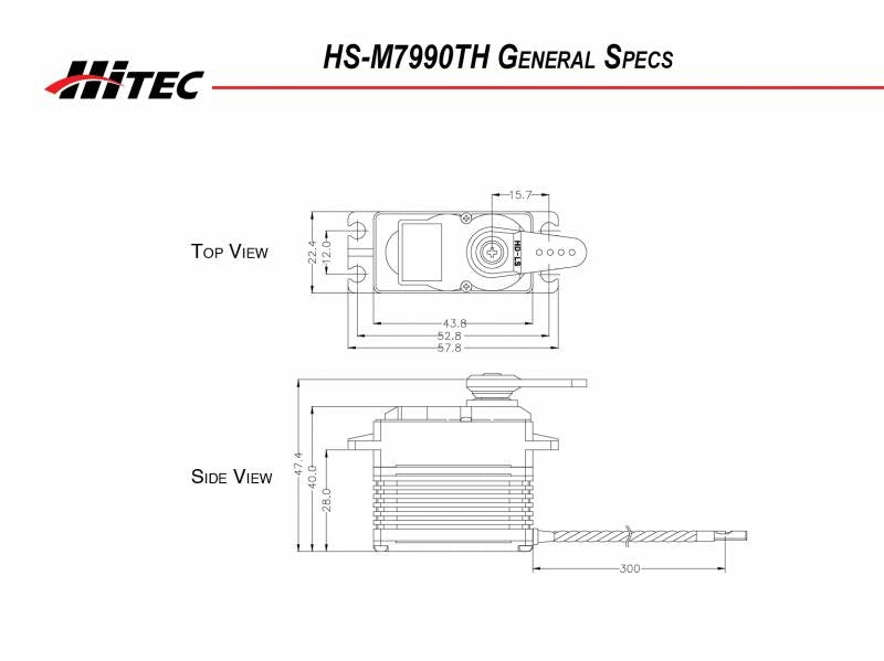 Hitec HSM7990TH Premium High Voltage (HV) Monster Torque Magnet Encoder Servo