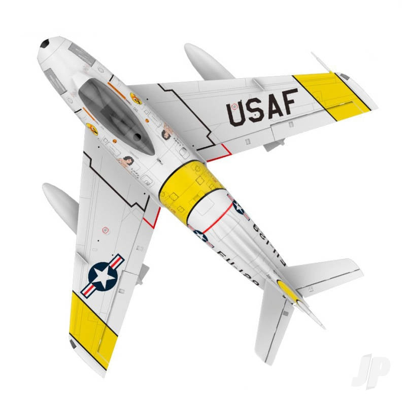 HSD Jets F-86 Sabre 120mm EDF 12S Foam Jet, Yellow Ribbon (PNP)