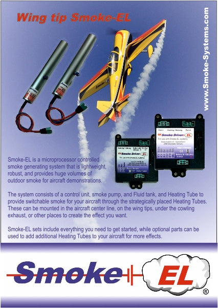 Smoke EL Electric 6s - 12s Solo Smoke Generating System Idea For Wing Tip Fitment