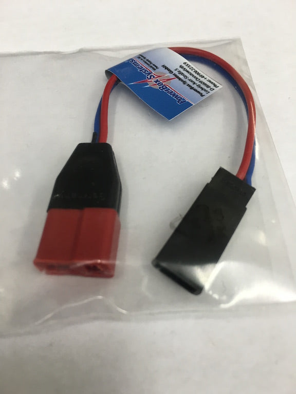 PowerBox Adapter Lead Deans Female x JR Female perfect for connecting a Powerbox Sensor Switch to a JR or Futaba Receiver 