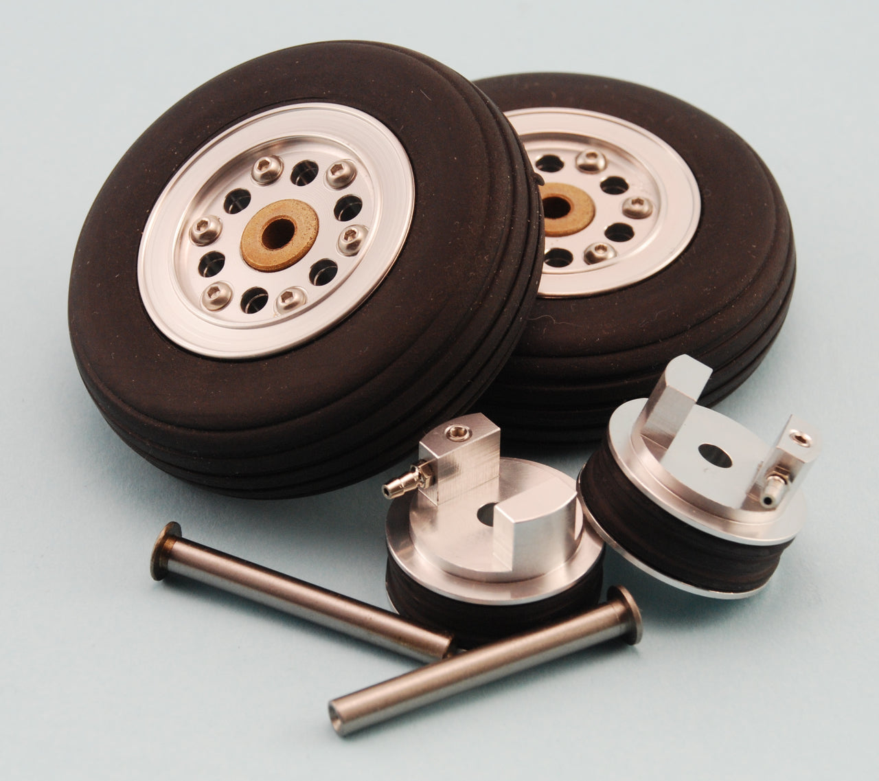 66mm (2.6 inch) Wheels, Mains Set with Brake Units & Axles from Intairco IAC-2004