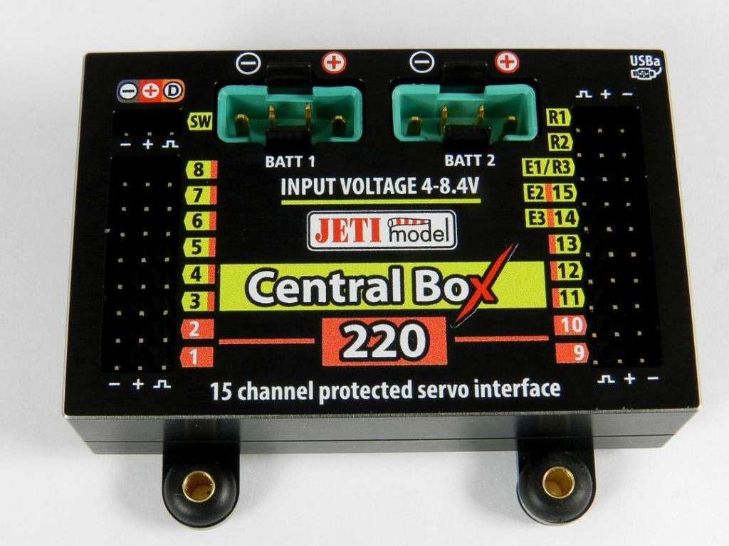Jeti Central Box 220 + 2 x Rsat2 + Magnetic Switch DUPLEX 2.4EX J-CB-220-RS / 80001679