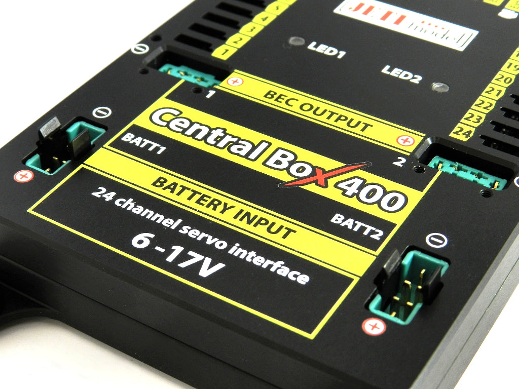 Jeti Central Box 400 + 2 x Rsat2 & RC Switch DUPLEX 2.4EX J-CB-400-RS-RCSW