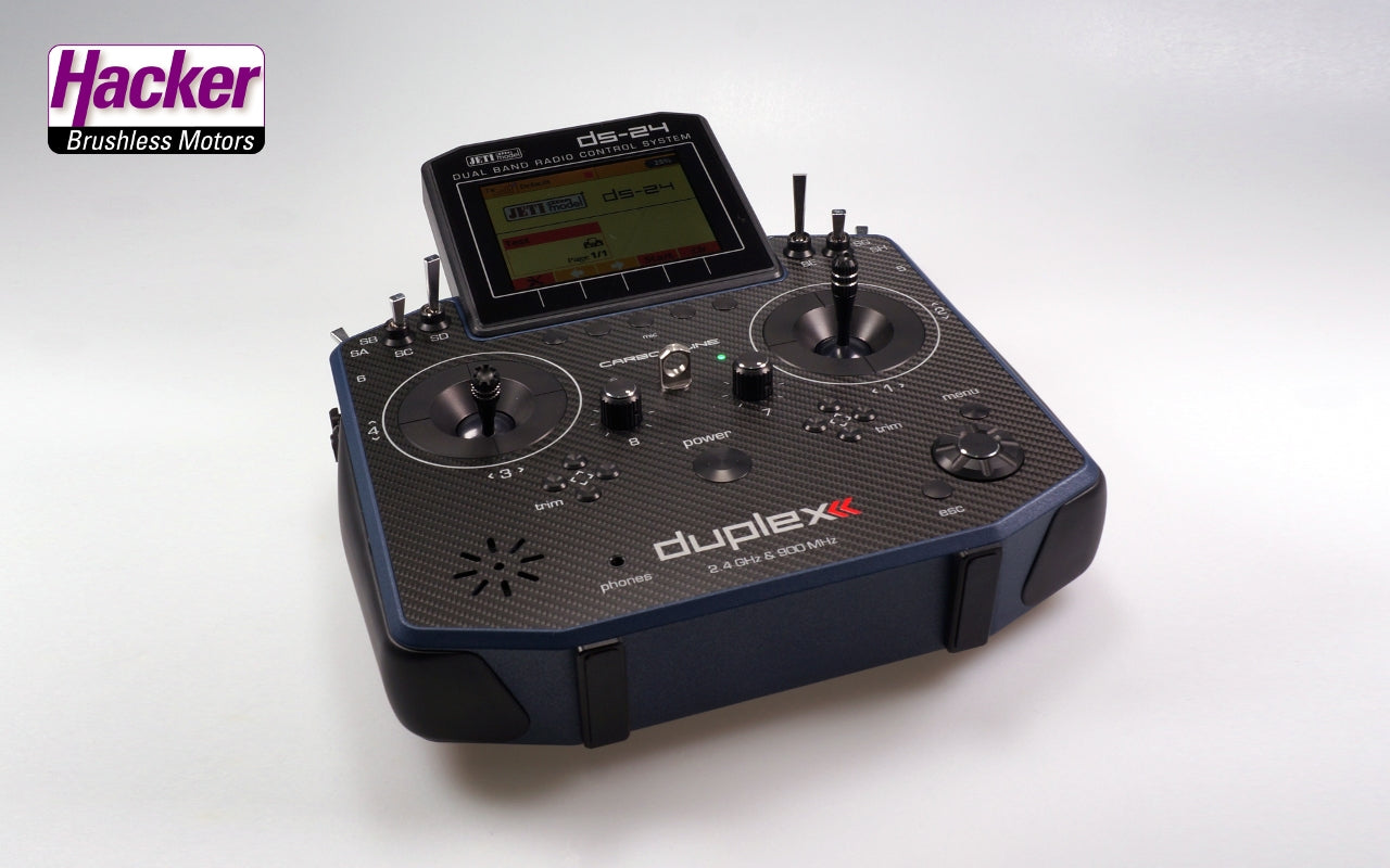 Jeti Duplex 2.4 EX DS24 Carbon Line Dark Blue Multi Mode Transmitter with REX10 Receiver 80001623