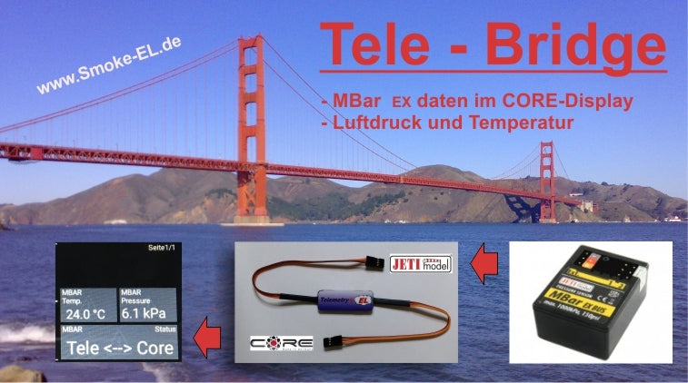 Jeti to Powerbox Core Telemetry Bridge HUB V9 Z0502 from Smoke Systems 