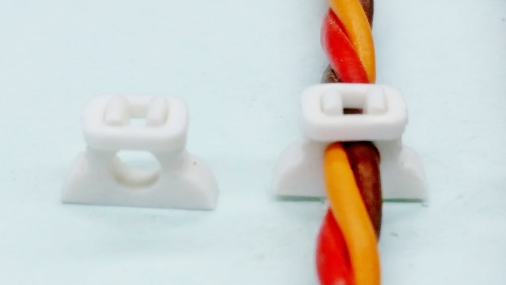 Cable/Tube Hold Down Clip 3mm White Click Holder from STV-Tech 012-04