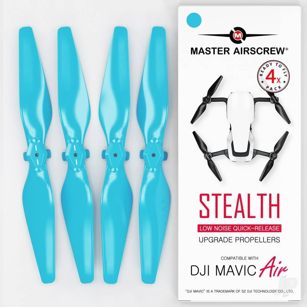 Master Airscrew 5.3x3.3 DJI Mavic Air STEALTH Upgrade Propeller Set, 4x Blue MASMC05333SL4