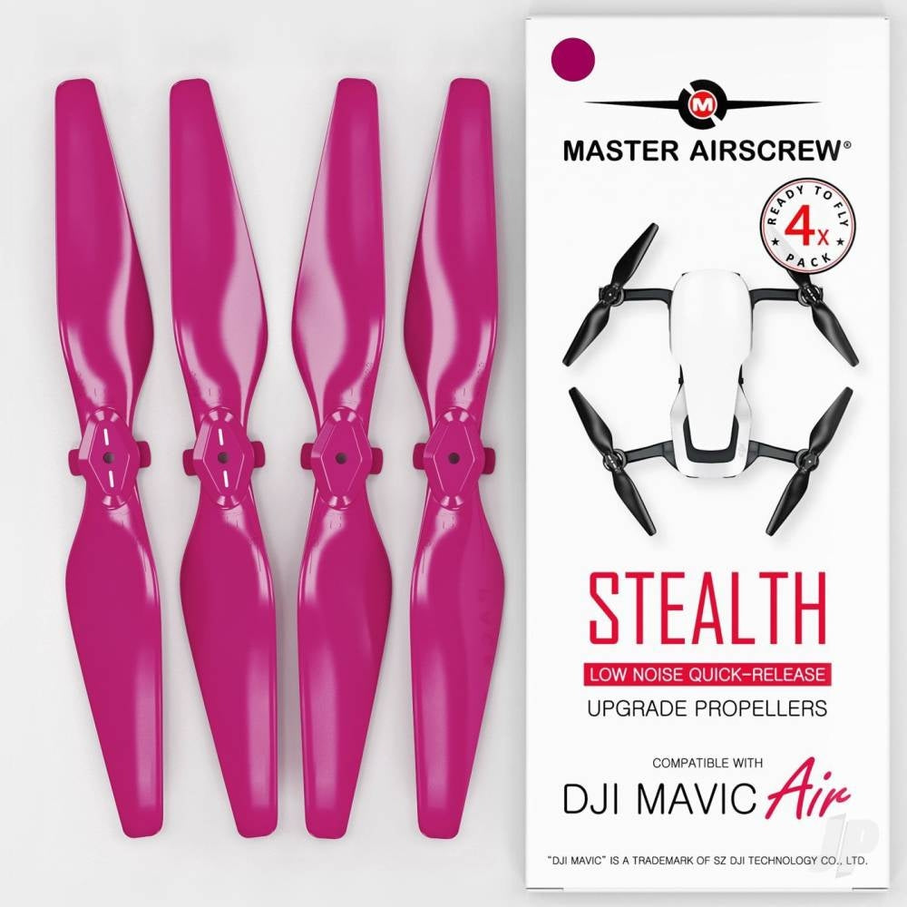 Master Airscrew 5.3x3.3 DJI Mavic Air STEALTH Upgrade Propeller Set, 4x Magenta MASMC05333SM4