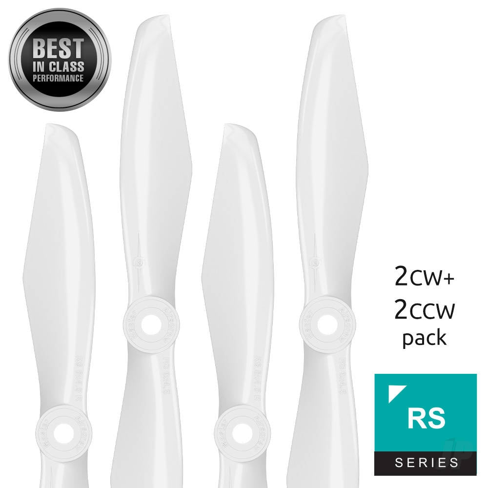 Master Airscrew 5x4.5 RS-FPV Racing Propeller Set 4x White MASRS05X45SW4