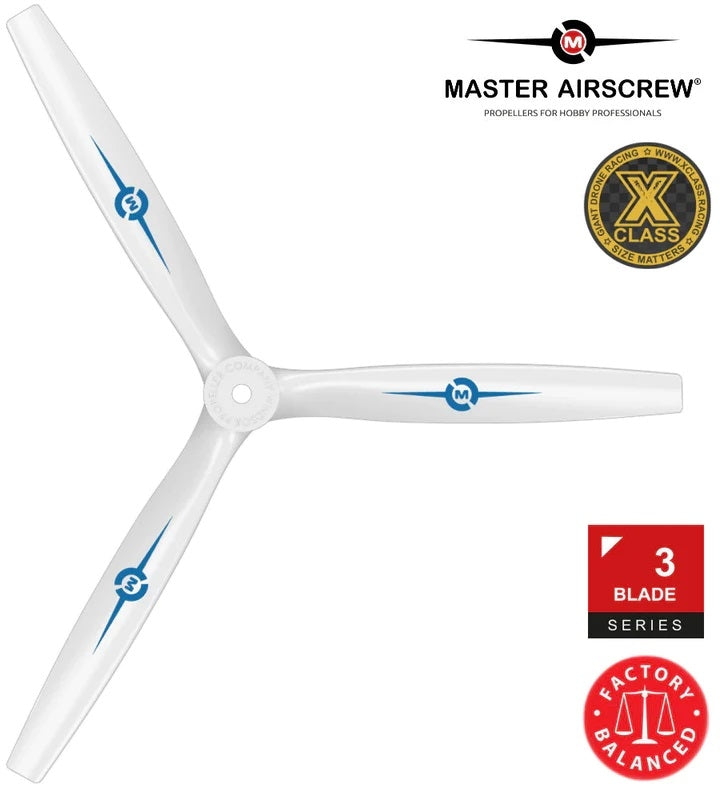 Master Airscrew 13x12 3-Blade Propeller White MAS3B13X12NW1