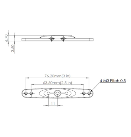 MKS Aluminium Double Servo Horn (L: 2.5/3 in) O0002025-2