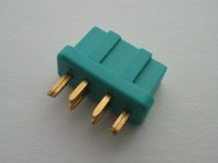 MPX Connector 100 amp High Current Green - Female  