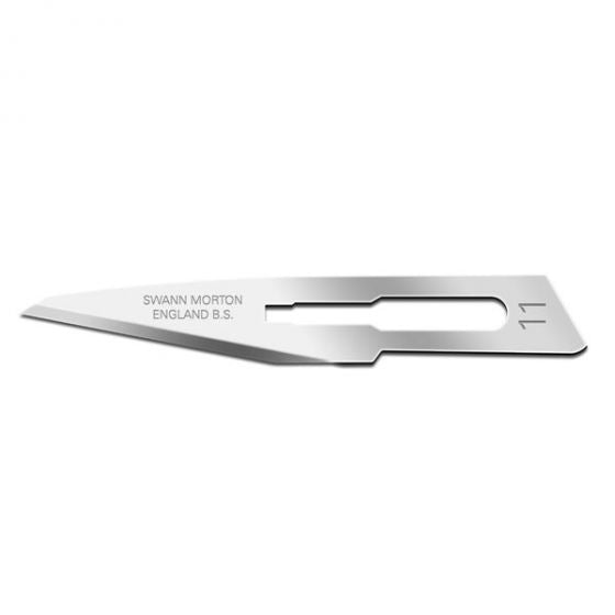 Swann Morton Non Sterile No.11 Carbon Steel Surgical Scalpel Blades - 5 Pack