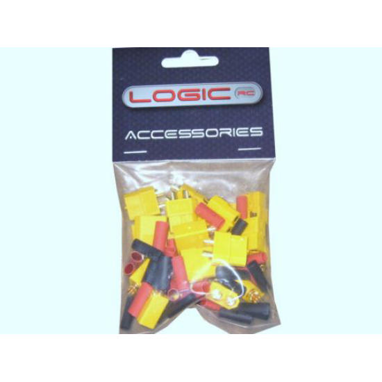 Logic RC XT60 Connector Set with Heat Shrink 10 pairs