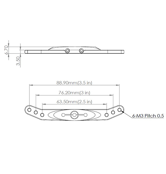 MKS Metal Double Offset Horn Package (L: 2.5/3/3.5 in, M2.5) For HBL960-990, 665/669, HV777/A+, DS9910, HV9930, HV1220