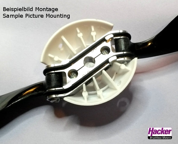 Offset Clamping Middle Part for Folding Prop 41/8mm with 6mm Hole from Hacker 19940200