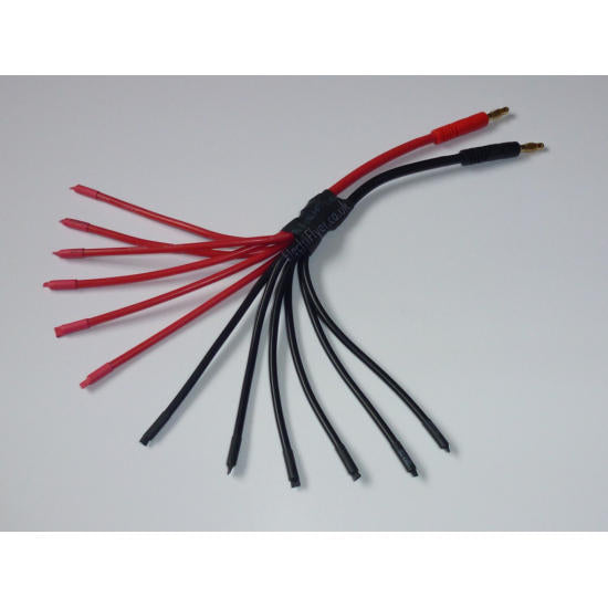 Open Parallel Cable Parallel (x6) Open Wire Charge Lead 14AWG from Electriflyer