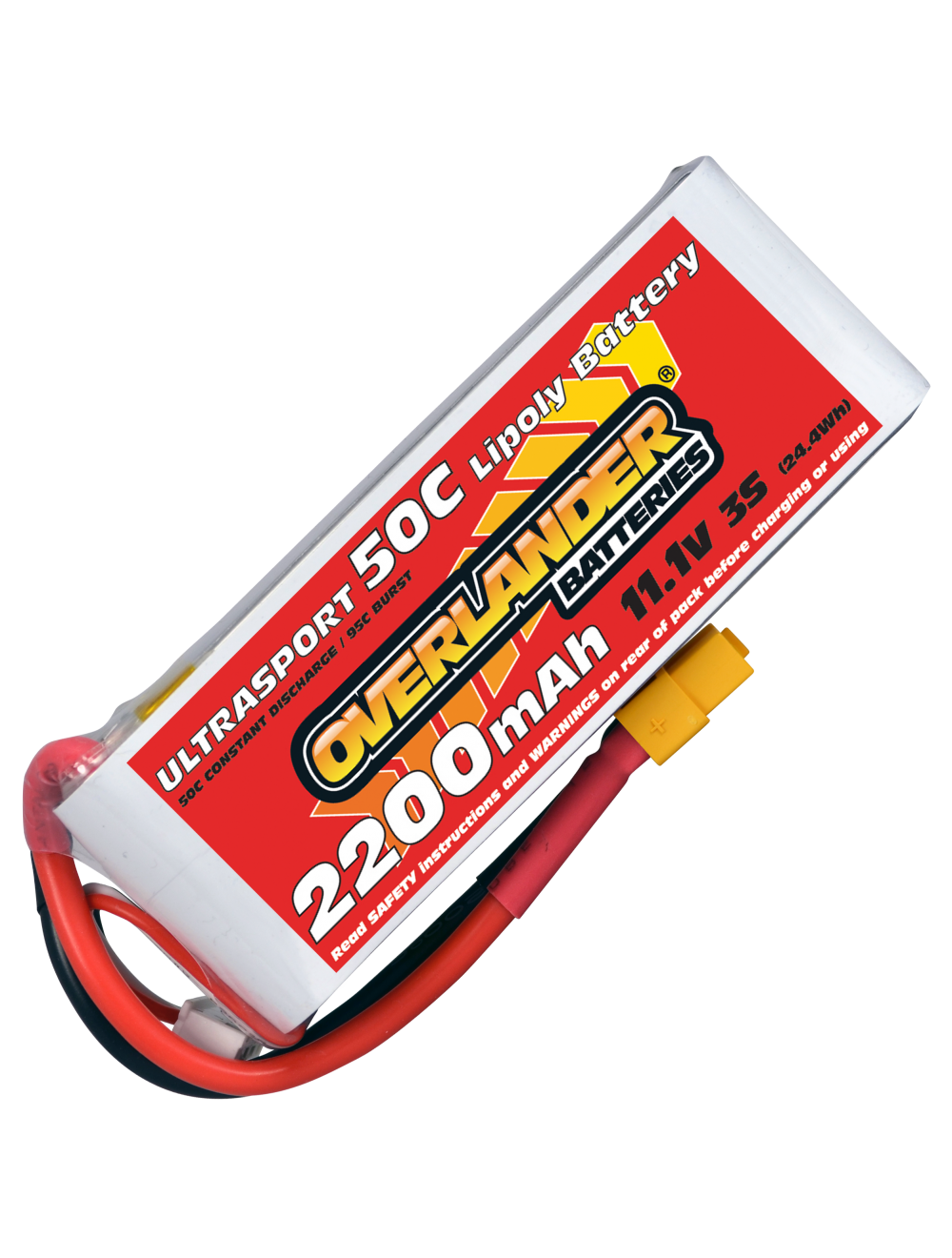 Overlander 2200mAh 3S 11.1v 50C Ultrasport Lipo Battery from Overlander Deans 3344