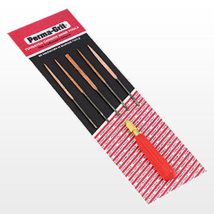 Perma-Grit Set of 5 Needle Files with Colleted Handle NF-1H