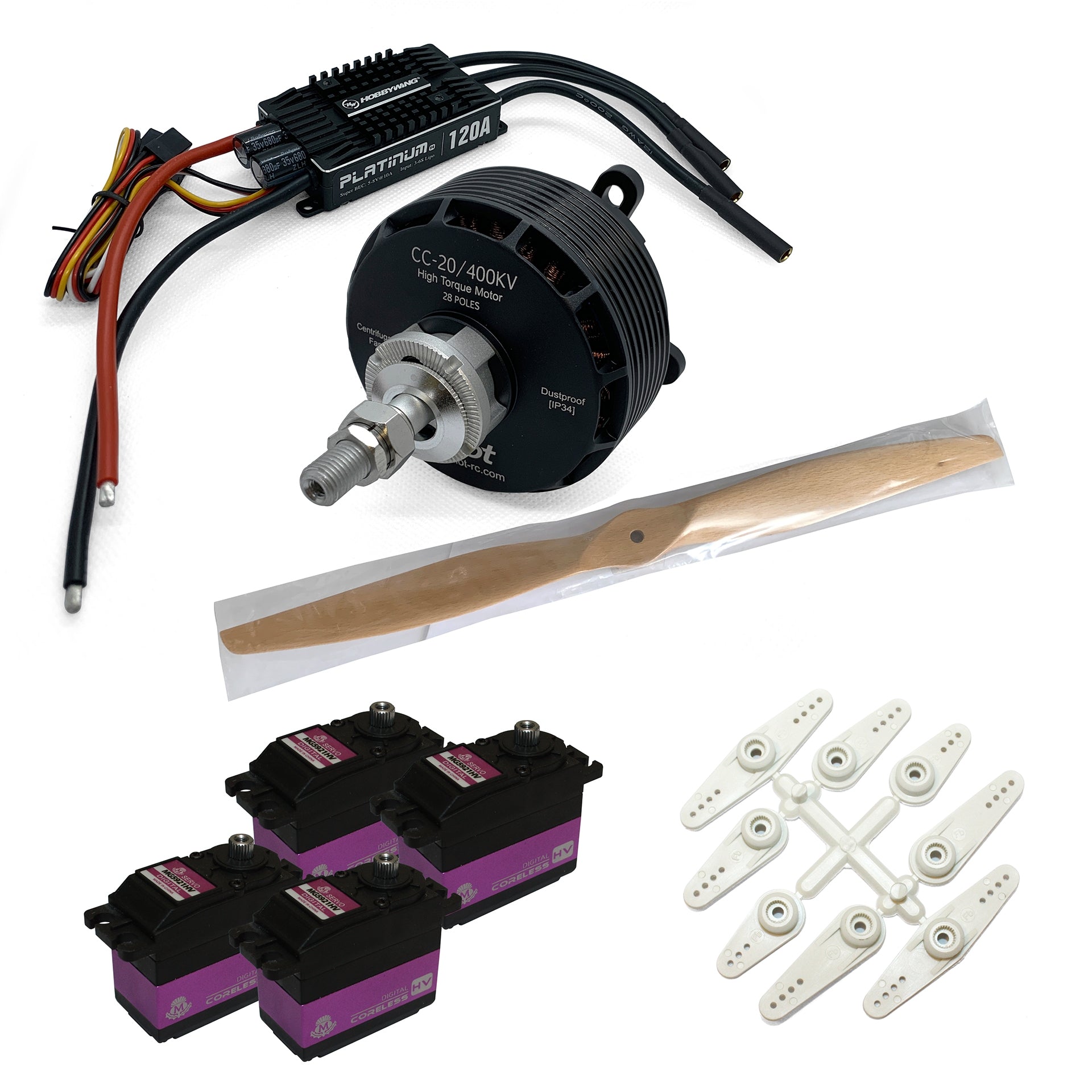Pilot RC Power Pack For 67" (20cc) With Servos PIL408