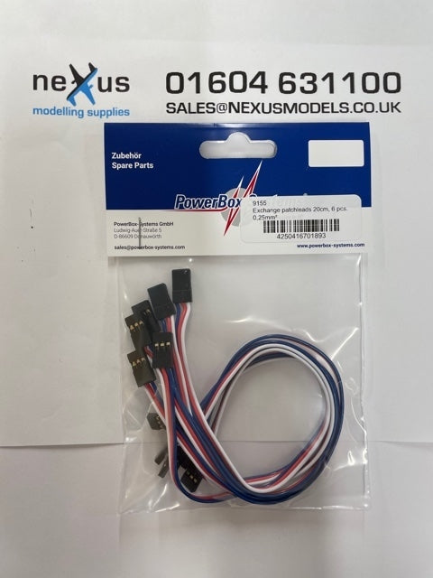 PowerBox Exchange Patch Lead 20cm Pack of 6 Leads 9155