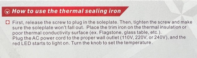 Prolux Trim Sealing Iron w/Stand (2x Shoe Plates) PX1351GB