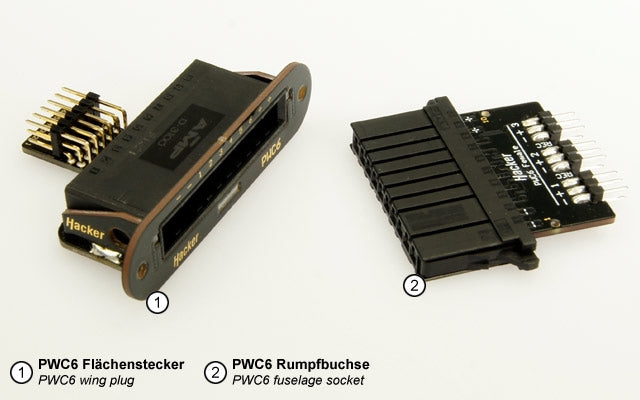 PWC6 PowerWingConnector for 6 Servos With Fuselage Socket A85221