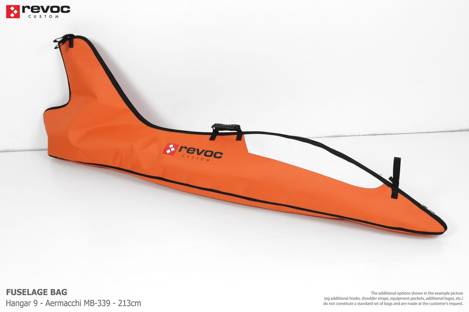 Revoc Standard Line Material Fuselage Bag Orange for Hangar 9 - Aermacchi MB-339 - 213cm