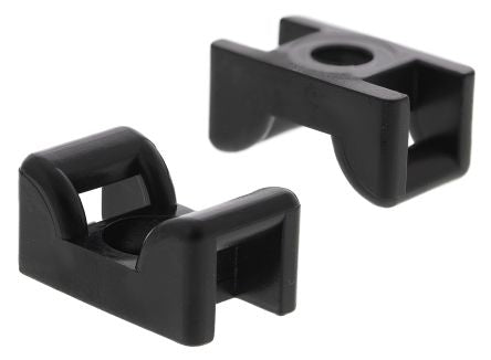 Saddle Cable Tie Mounts Black (100 Pack)