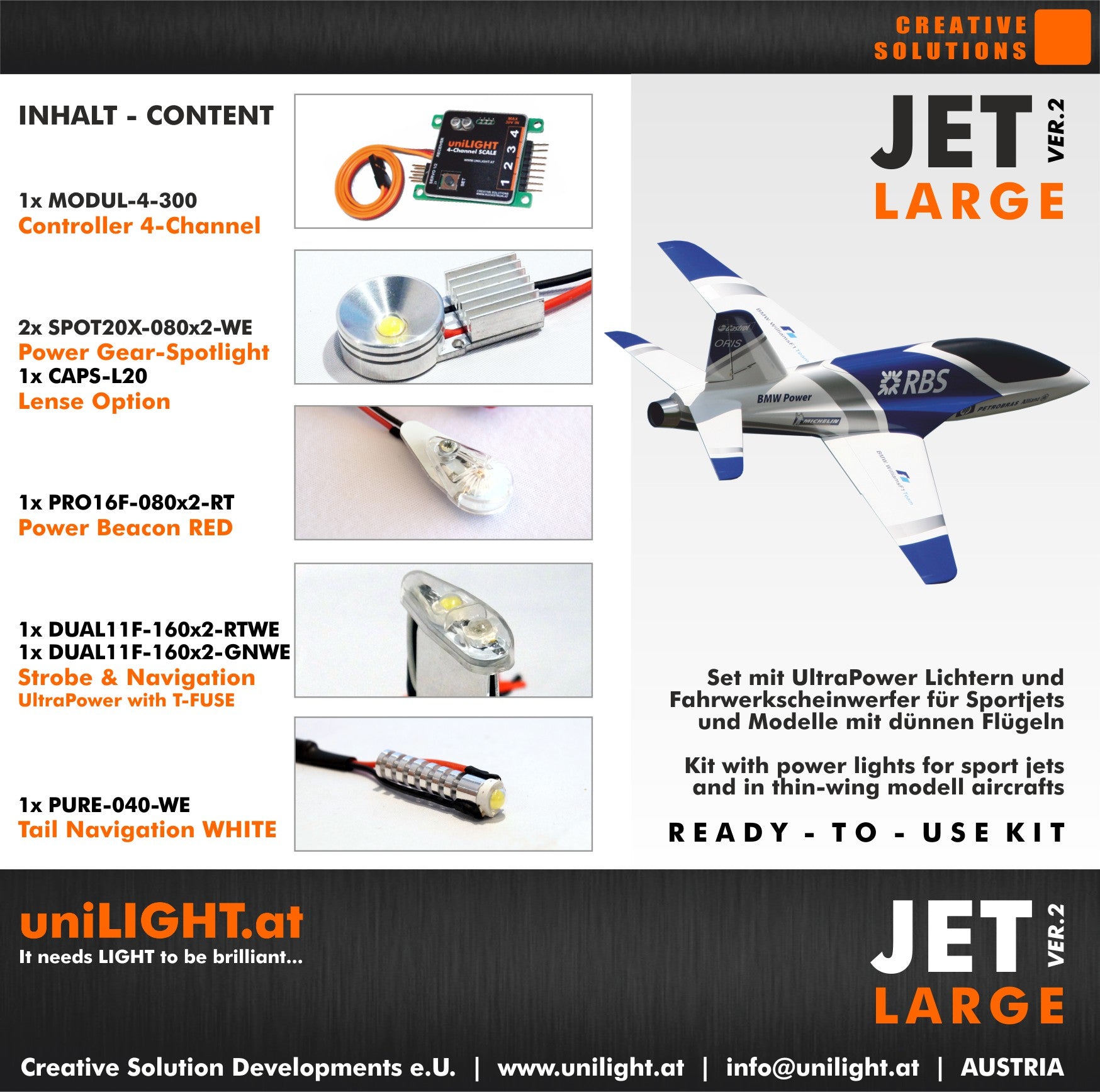 UniLight Jet Large Lighting Set