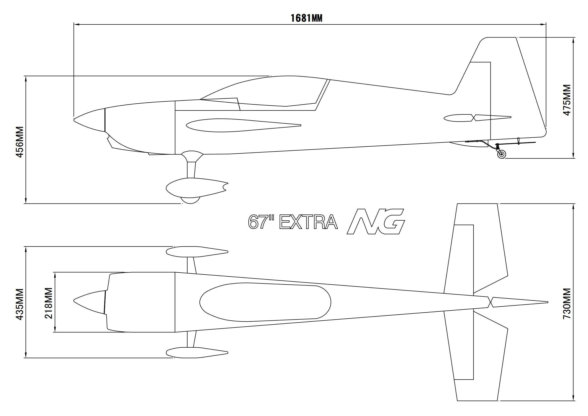 SKYWING 67"Extra NG 20cc / 90E White SW-67EXTRANG-A