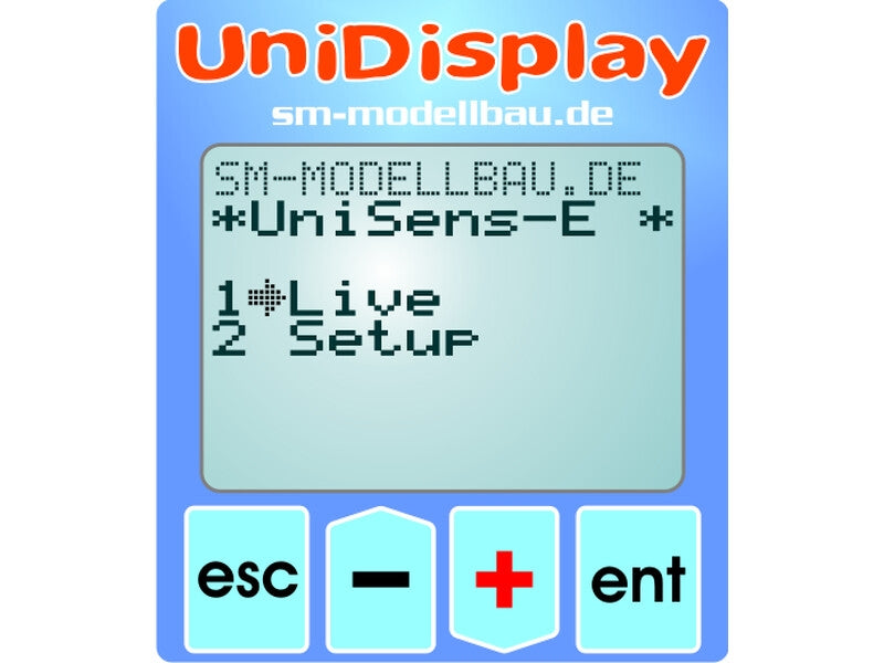 SM MODELL BAU UniDisplay RC Telemetry Display / Programmer with Connection Cable SM2400