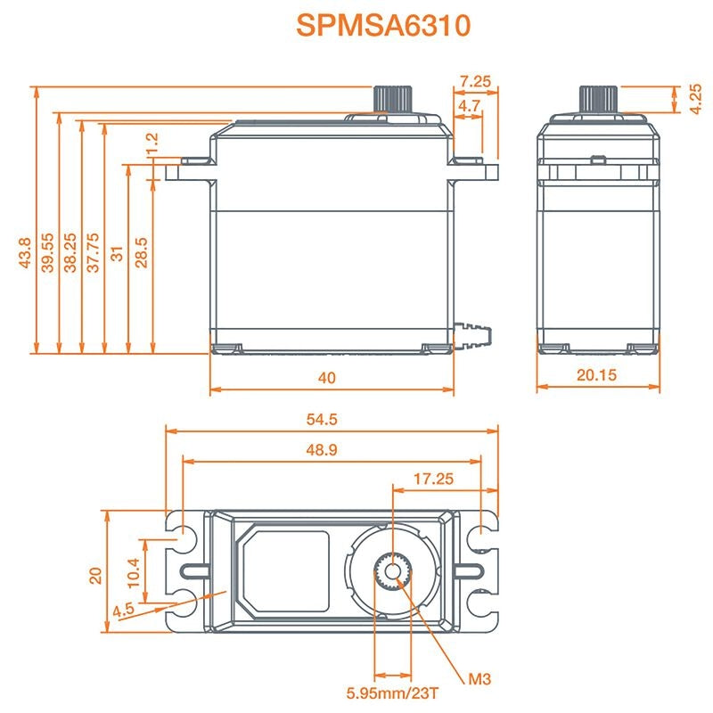 Spektrum A6310 Ultra Torque High Speed Metal BL HV Servo SPMSA6310
