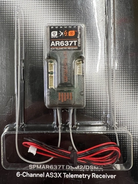Spektrum AR637T 6-Channel Air AS3X Telemetry Receiver SPMAR637T