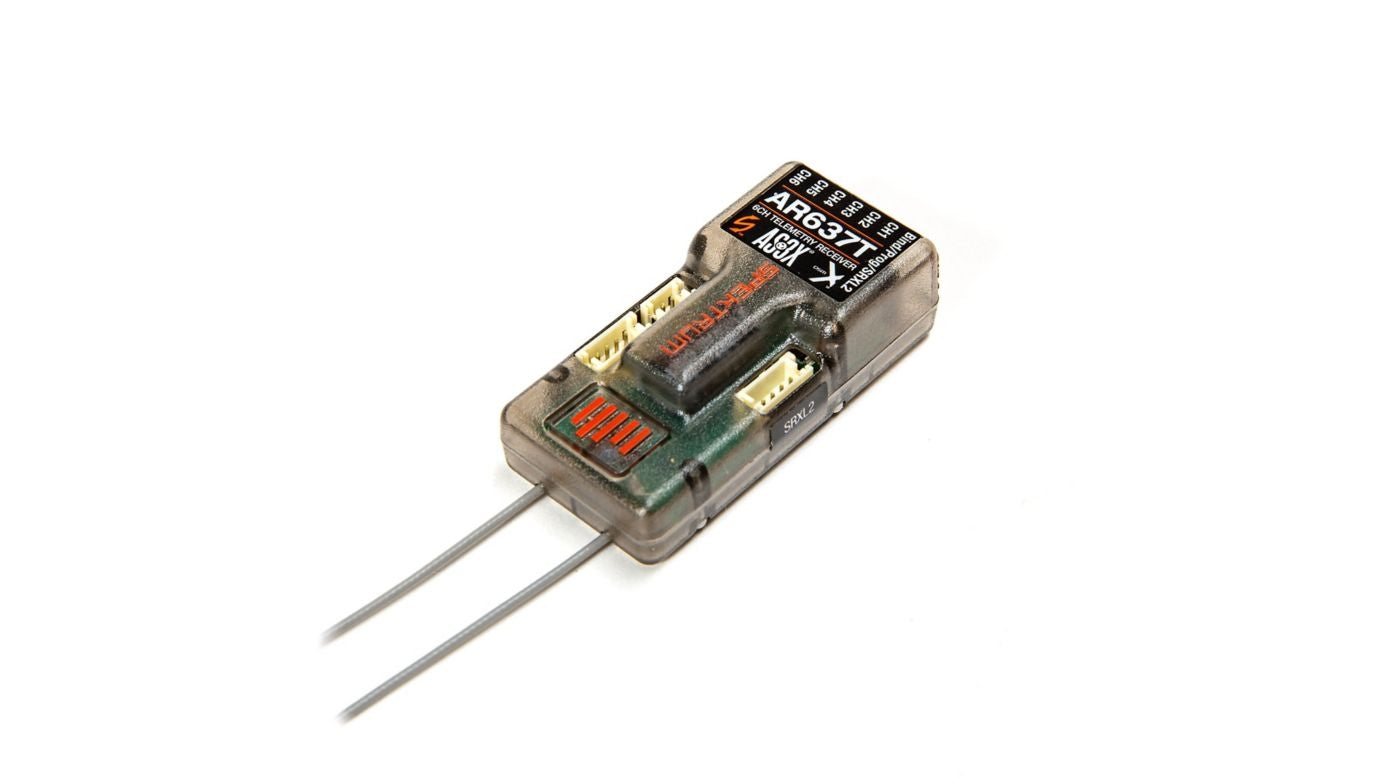 Spektrum AR637T 6-Channel Air AS3X Telemetry Receiver (SPMAR637T)